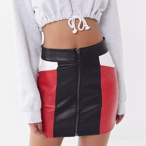 Urban Outfitters Tri-Color Mini Skirt - Black, White, Red